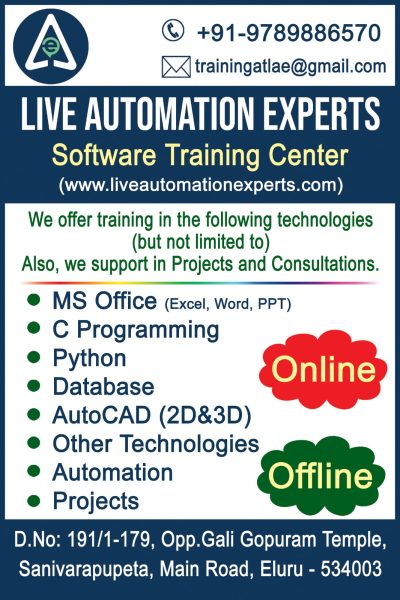 Live Automation Experts - Software Training Center
